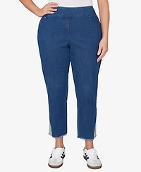 Ruby Rd. Plus Nautical Stripe Inset Slim Fit Jean