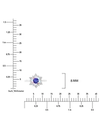Macy's Aurora Borealis (3.39 ct. t.w.) & Cubic Zirconia (3.392 Halo Solitaire Engagement Ring