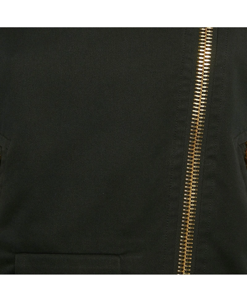 Pre-Owned Moschino Women's Black Cotton Biker Jacket