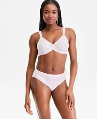 Wacoal Womens Awareness Full Figure Seamless Underwire Bra B Smooth High Cut Brief Underwear