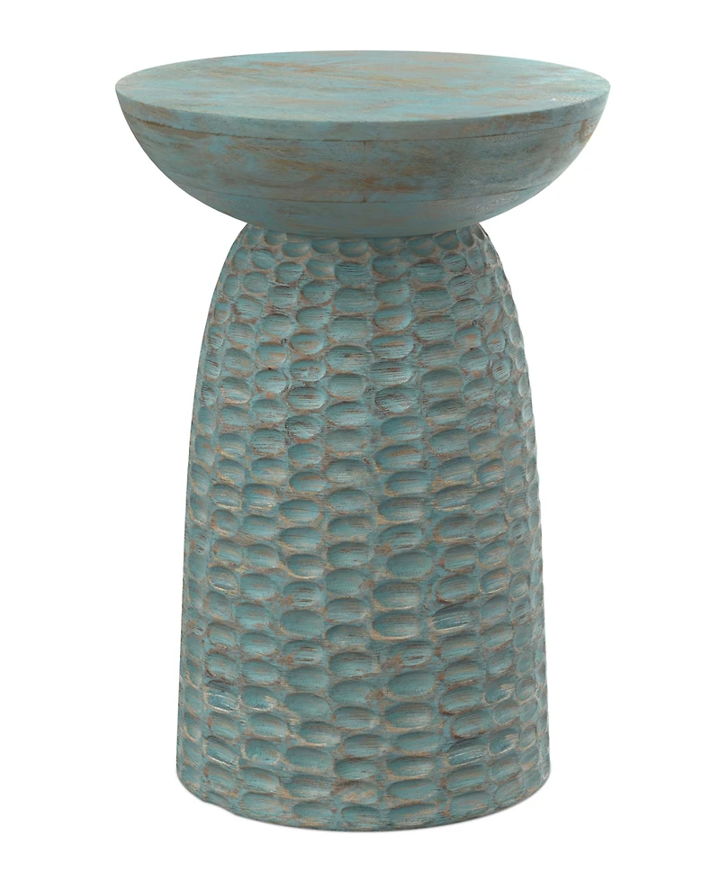 Simpli Home Boyd 16" Mango Wood Solid Tall Accent Table