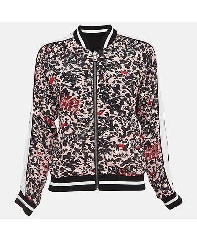 Pre-Owned Zadig & Voltaire Women's Pre-Owned Zadig and Voltaire Pink/black Printed Crepe Reversible Billy Leo Jacket
