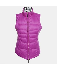 Pre-Owned Emilio Pucci Women's Purple/black Printed Nylon Down Vest
