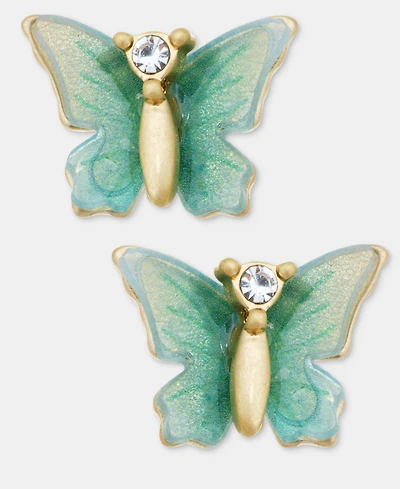 lonna & lilly Colored Butterfly Stud Earrings