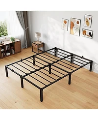 gaomon 16 Inch Metal Bed Frame, Heavy Duty Metal Platform Bed Frame with Reinforced Slats Support, 800 Lbs Load Capacity, Noise Free