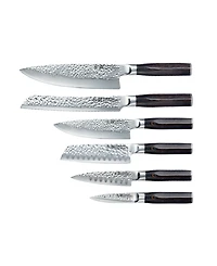 Cuisine::pro Damashiro Emperor Stainless Steel 7-Pc. Makoto Knife Block Set