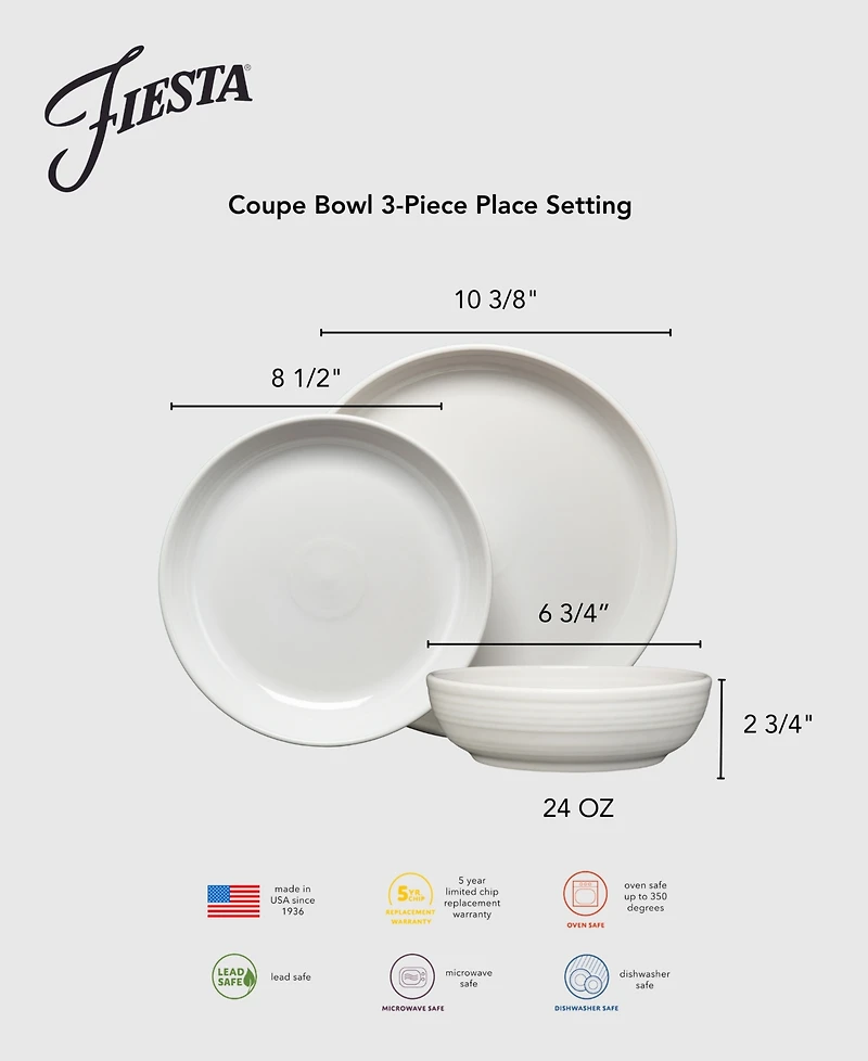 Fiesta Lavender Coupe 3-Piece Place Setting