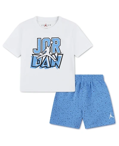 Jordan Boys' Toddler 2T-4T The Greatest Speckle T-Shirt & Shorts, 2-Piece Set