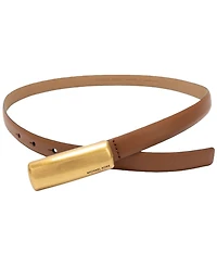 Michael Kors Bubble Plaque Leather Belt