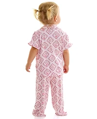 Sincerely Jules Women's Notch Collar Shirt & Pants, 2-Piece Set