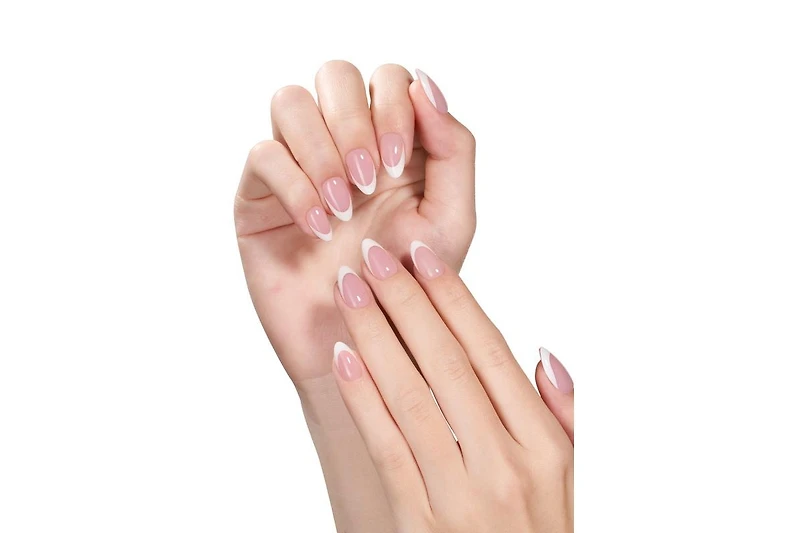 Beetles X Press Short Almond French Tip Press-On Nails Kit (224 pcs)