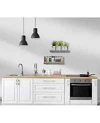 Sorbus 2 Pack 16 Inch Rectangle Wall Mounted Floating Shelves - for Home Decor to Display Trophies, Books, Frames, and more