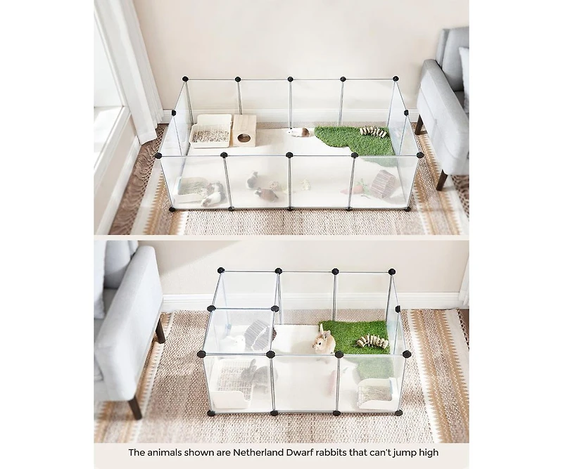 Cozito Cat Litter Box Enclosure with Removable Divider, Modular Pp Panels, Easy Assembly, 56.3" L