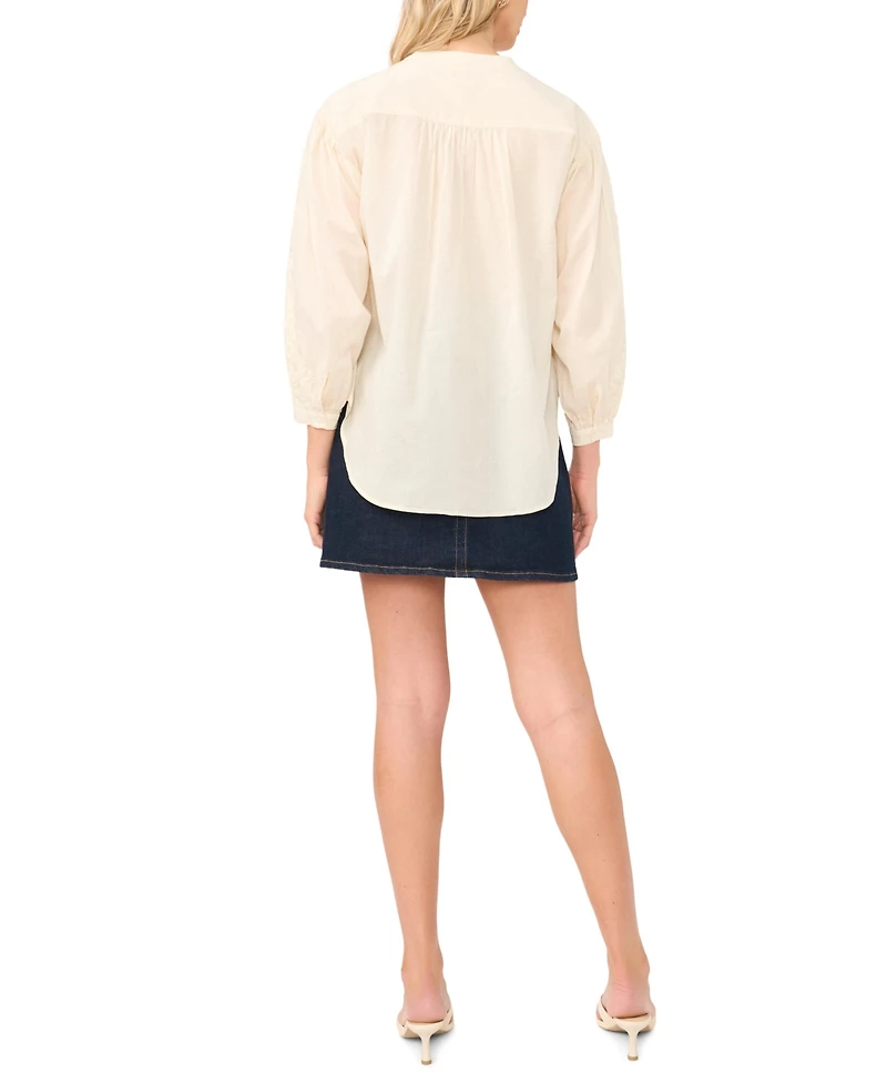 Vince Camuto Women's Lace Half-Placket Blouse