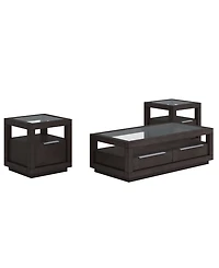 Tivie 3-Pc. Wood Modern Coffee and End Table Set