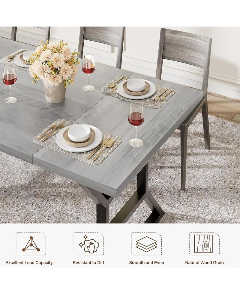 Gaomon Kitchen Table 70.9 inch Large Dining Room Table for 6 Rectangular Kitchen Table