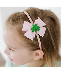Sweet Wink Little and Big Girls Shamrock Lace St. Patrick's Day Bow Headband