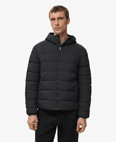 Mango Men's Down And Feather Filling Quilted Jacket