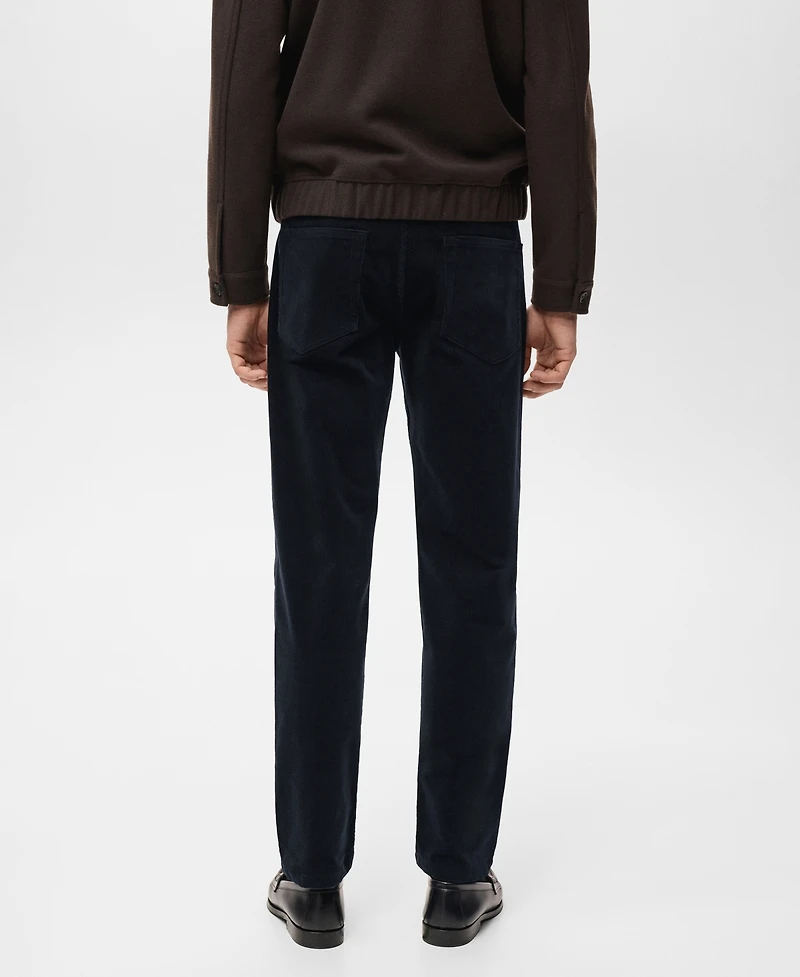 Mango Men's Corduroy Regular-Fit Pants