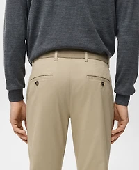 Mango Men's Prato Cropped Tapered Chino Pants