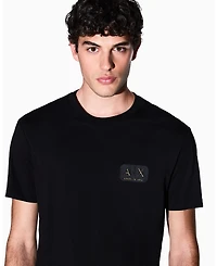 A|X Armani Exchange Men's Black and Gold Crewneck T-Shirt
