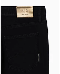 A|X Armani Exchange Men's Black and Gold J14 Slim Denim Jeans
