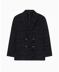 A|X Armani Exchange Men's Jacquard Subtle Camouflage Print Blazer