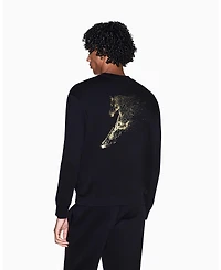 A|X Armani Exchange Men's Lunar New Year Back Graphic Crew Neck Sweatshirt