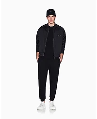 A|X Armani Exchange Men's Black and Gold Bomber Jacket