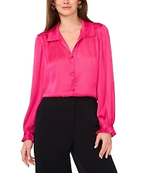 Vince Camuto Women's V-Neck Long-Sleeve Shirt