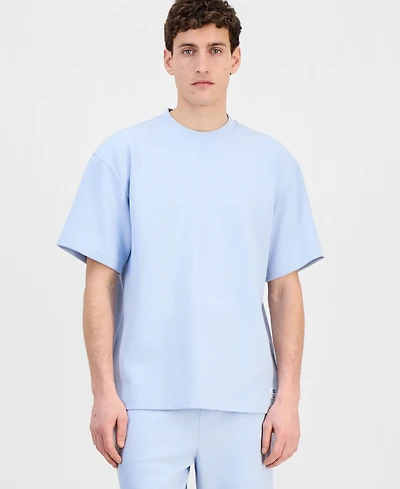 Hugo Boss Men's Waffled Jersey Solid-Color Crewneck T-Shirt