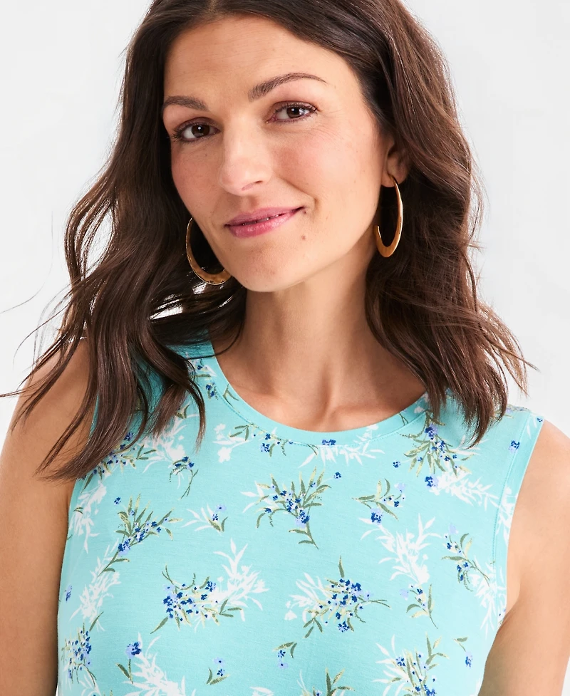 Style & Co Women's Printed Sleeveless Knit Dress, Macy's Exclusive