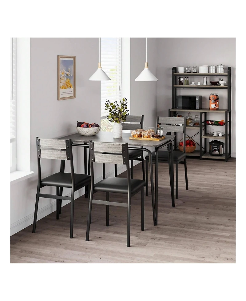 Gaomon Kitchen Table Dining Table For 4 Small Table And Chairs Set Of 4 Square Dinette Set