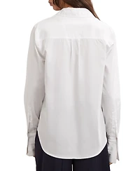 Reiss Women's Cotton-Sateen Folded-Cuff Shirt