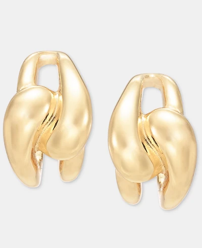 Anne Klein Small Twisted C-Hoop Earrings, 0.52"