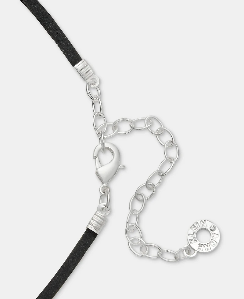 Anne Klein Linked Suede Cord Pendant Necklace, 32" + 3" extender