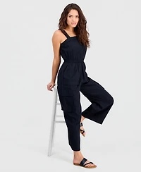 And Now This Petite Cotton Cargo Jumpsuit, Macy's Exclusive