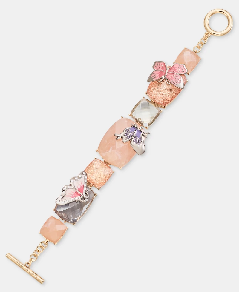 Anne Klein Mixed Stone Butterfly Flex Bracelet