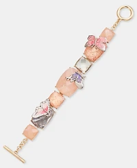 Anne Klein Mixed Stone Butterfly Flex Bracelet