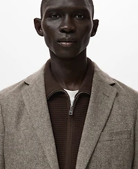 Mango Men's Slim Fit Wool Blend Blazer