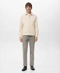 Mango Men's Buttons Wool Overshirt