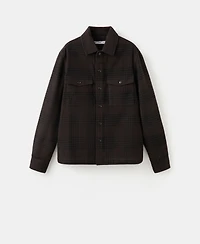Mango Men's Check Wool-Blend Overshirt