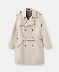 Mango Men's Water-Repellent Belted Trench Coat