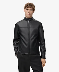 Mango Men's Zip-Up Faux-Leather Jacket