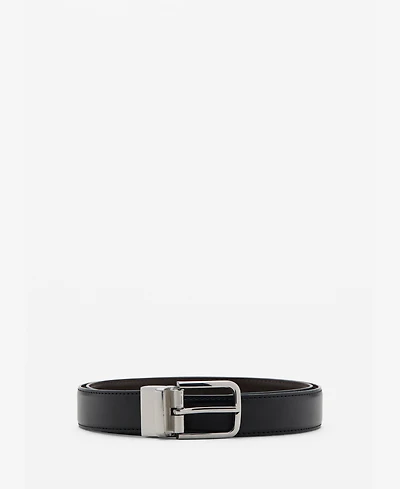 Mango Men's Reversible Suit Leather Belt