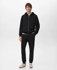 Mango Men's Elastic Waist Cotton Joggers