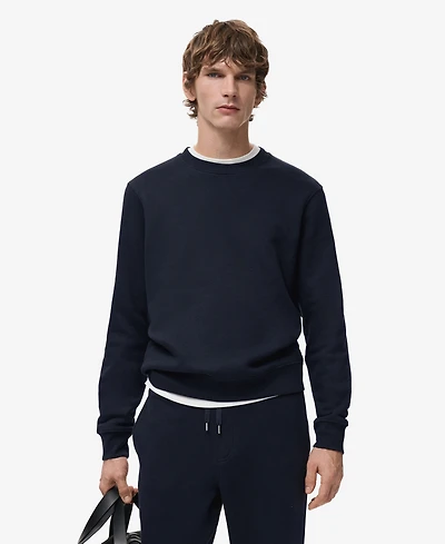 Mango Men's Regular-Fit Cotton Sweatshirt