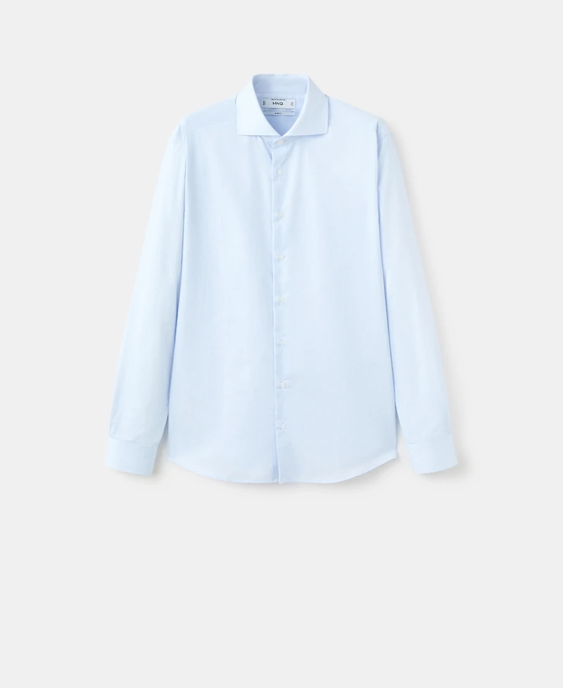 Mango Men's Slim Fit Thousand Striped Dress Shirt