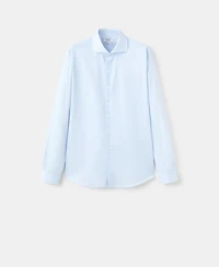 Mango Men's Slim Fit Thousand Striped Dress Shirt