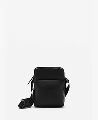 Mango Men's Patent Faux-Leather Shoulder Bag